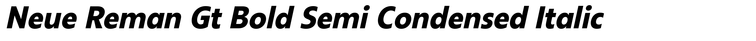Neue Reman Gt Bold Semi Condensed Italic
